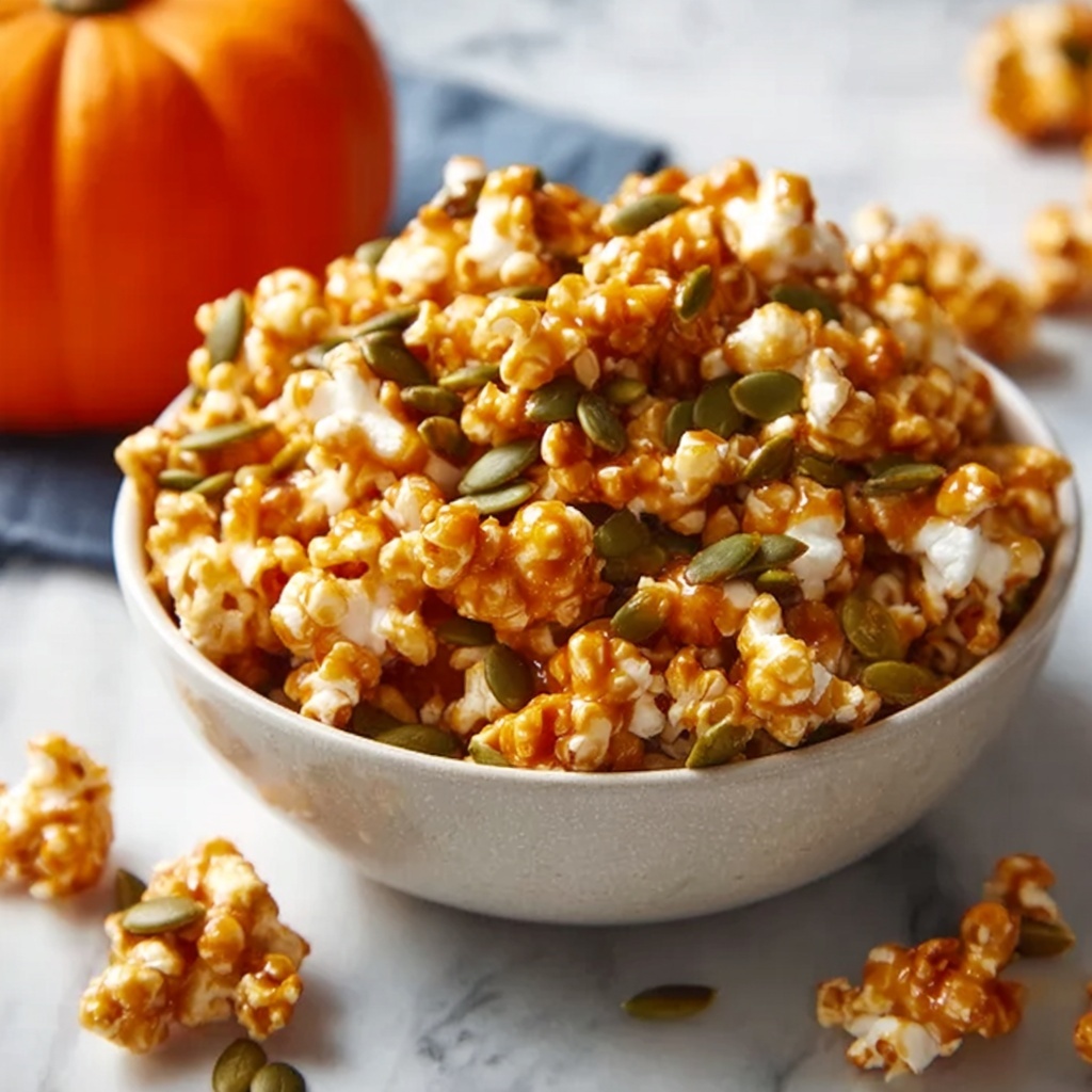 Pumpkin Spice Caramel Popcorn Recipe - Recipe Image