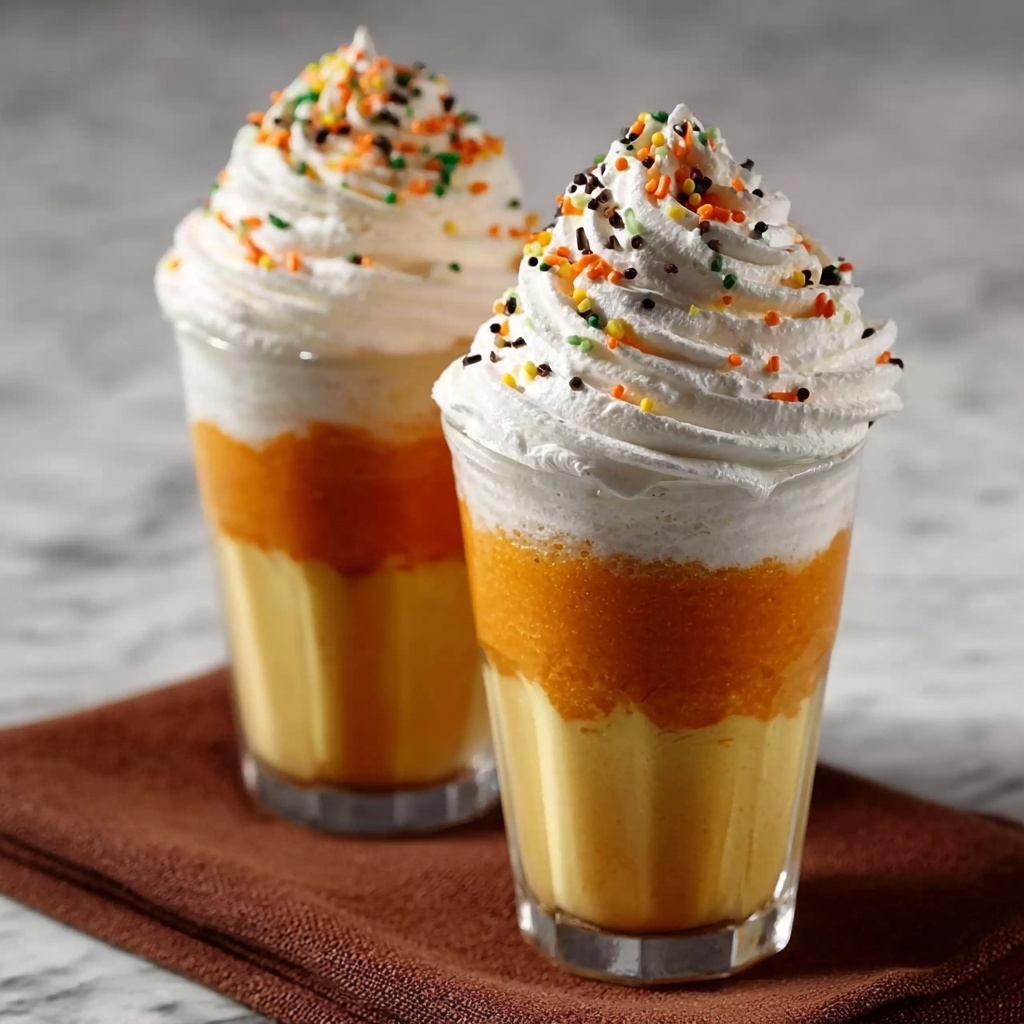 American Candy Corn Milkshake: A Sweet Fall Treat Recipe - Recipe Image