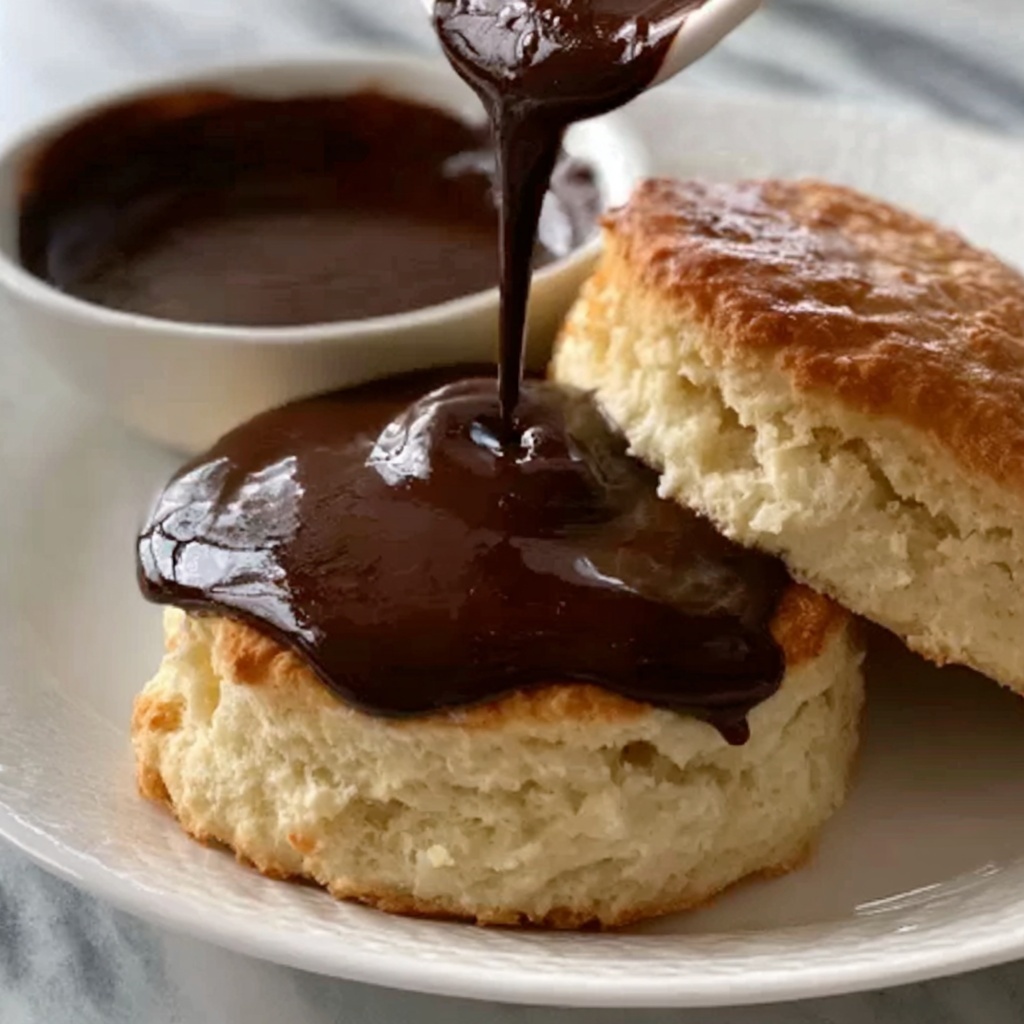 Chocolate Gravy and Biscuits Recipe - Recipe Image
