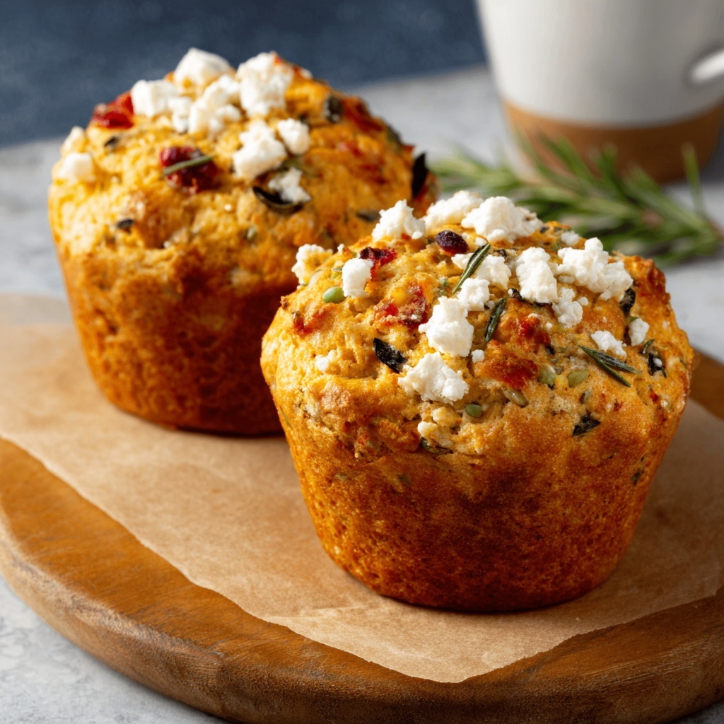Savory Pumpkin & Feta Muffins Recipe - Recipe Image