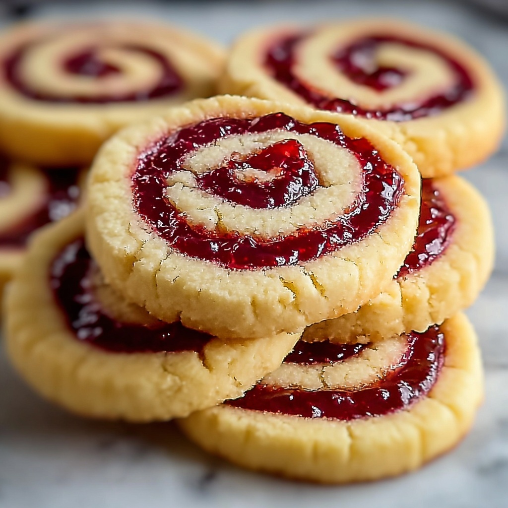 Raspberry Swirl Shortbread Cookies Recipe - Recipe Image