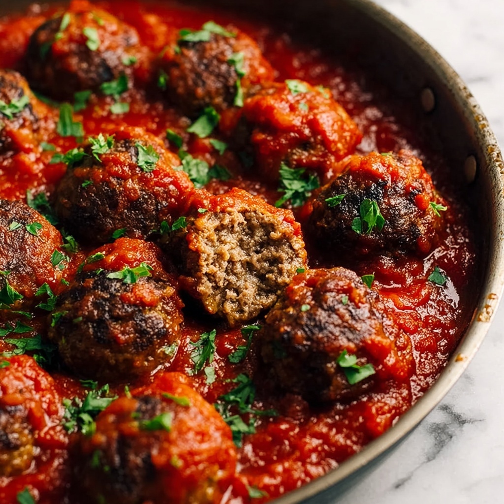 Ground Beef Meatballs in Marinara Sauce Recipe - Recipe Image