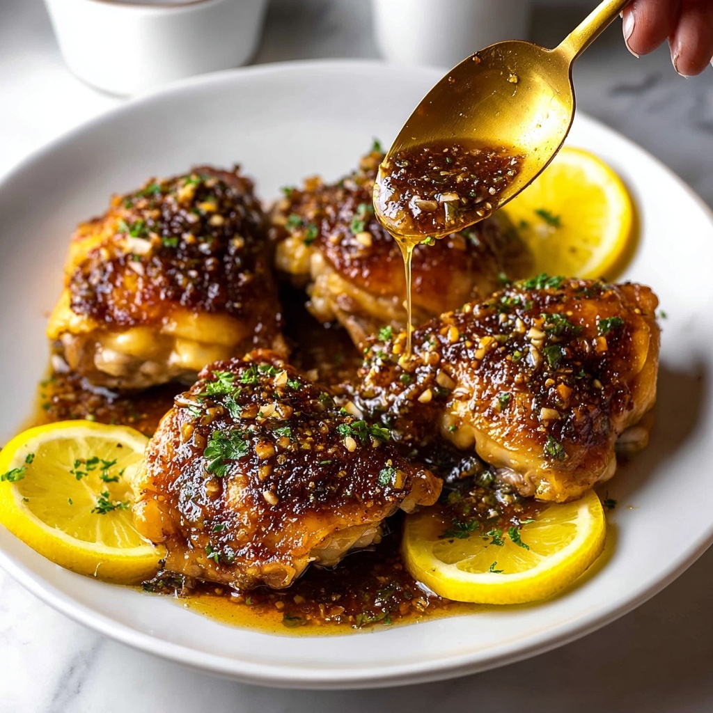 Honey Garlic Lemon Pepper Chicken Thighs Recipe - Recipe Image