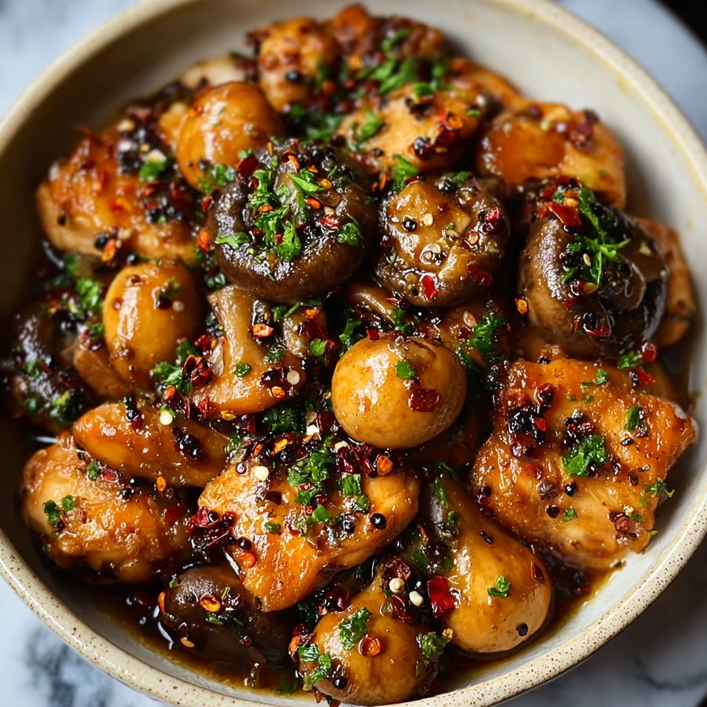 Black Pepper Chicken with Mushrooms Recipe - Recipe Image