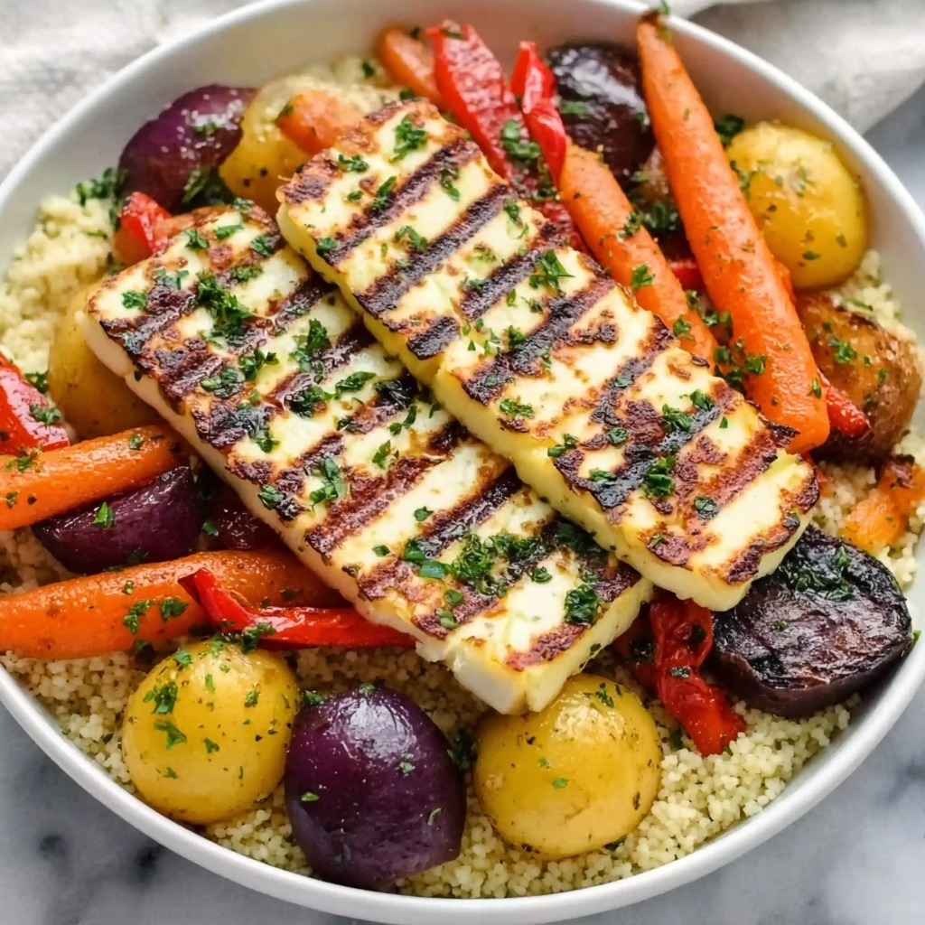 Griddled Vegetables and Halloumi with Couscous Recipe - Recipe Image