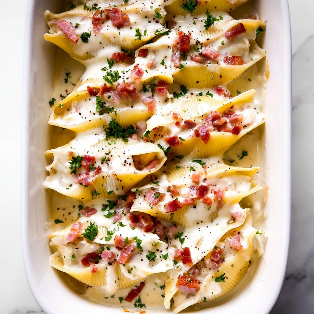 Chicken Cordon Bleu Stuffed Shells Recipe - Recipe Image
