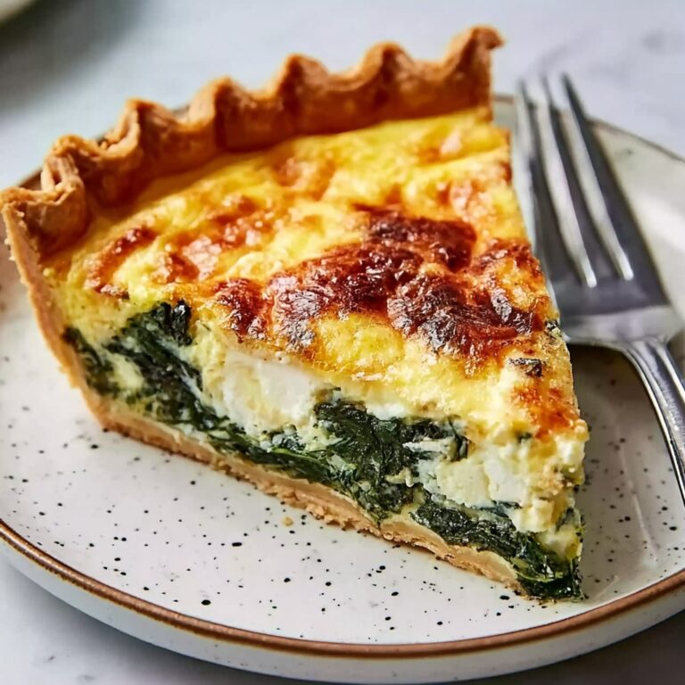 Spinach Feta and Mozzarella Quiche Recipe