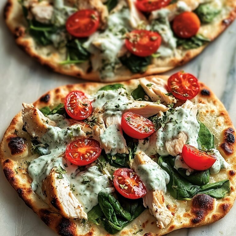 Tzatziki Chicken & Veggie Naan Pizza Recipe