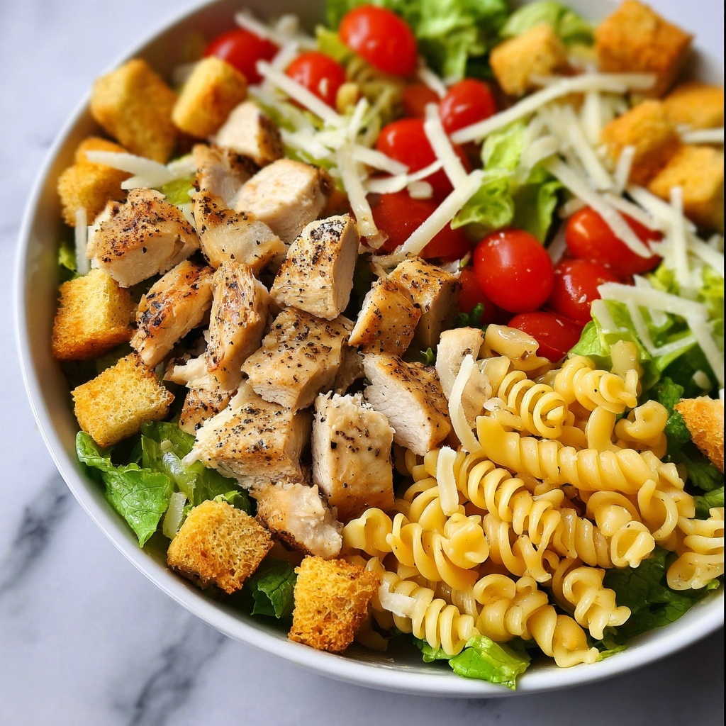 Chicken Caesar Pasta Salad Recipe - Recipe Image