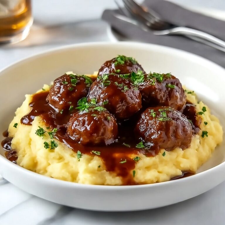 Slow Cooker Salisbury Steak Meatballs Recipe