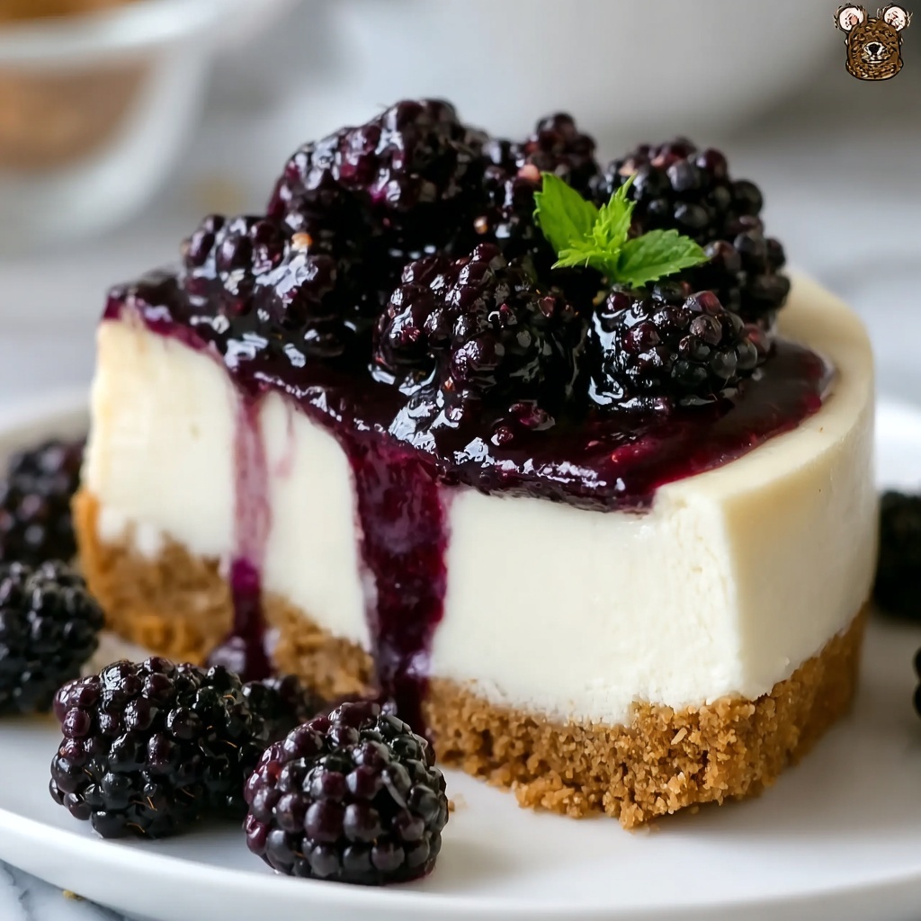 No Bake Blackberry Cheesecake Recipe - Recipe Image