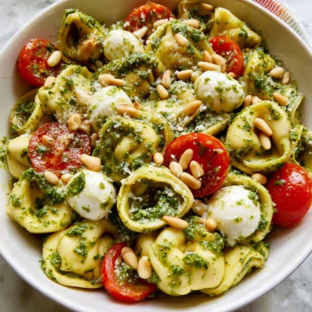 Pesto Tortellini Salad: 5 Steps to Fresh Delight Recipe - Recipe Image