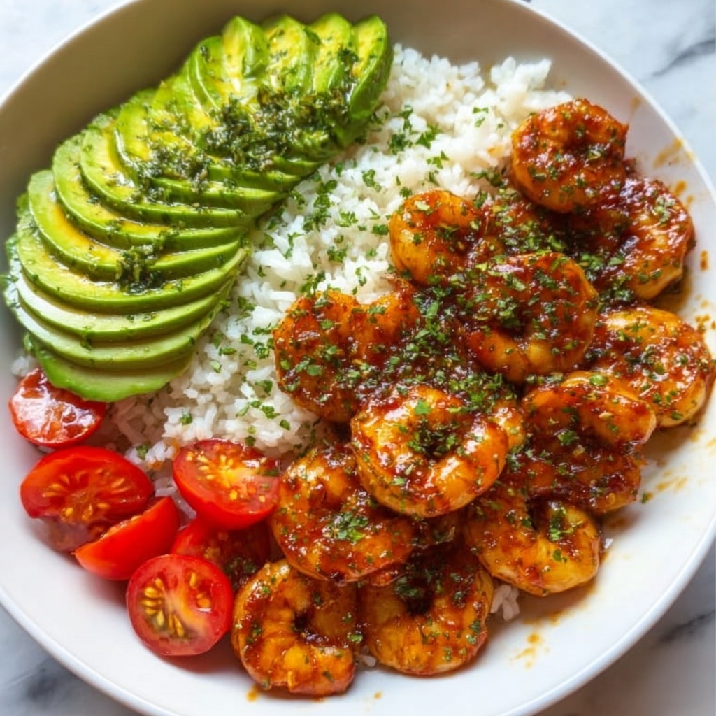 Grilled Shrimp Bowl with Creamy Garlic Sauce Recipe - Recipe Image