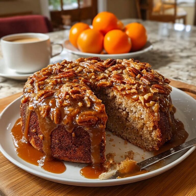 Tangerine Pecan Date Cake with Brown Sugar Glaze Recipe