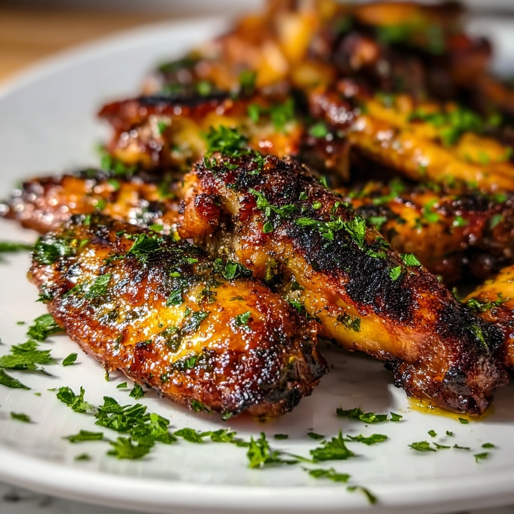 Baked Lemon Garlic Chicken Wings Recipe - Recipe Image