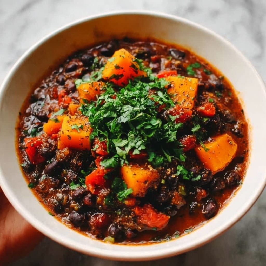 Slow Cooker Sweet Potato Black Bean Chili Recipe - Recipe Image