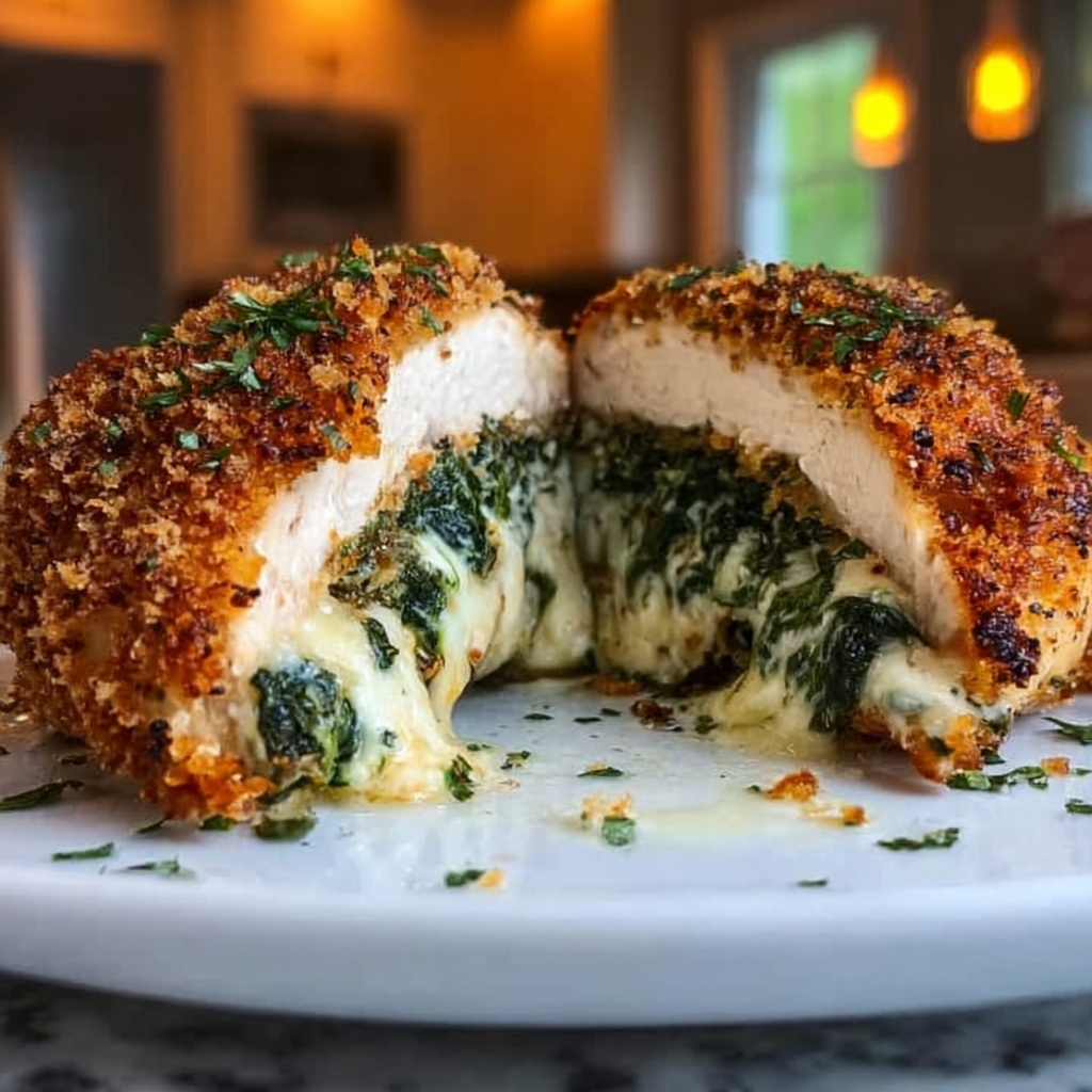 Spinach Cream Cheese Stuffed Chicken Recipe - Recipe Image
