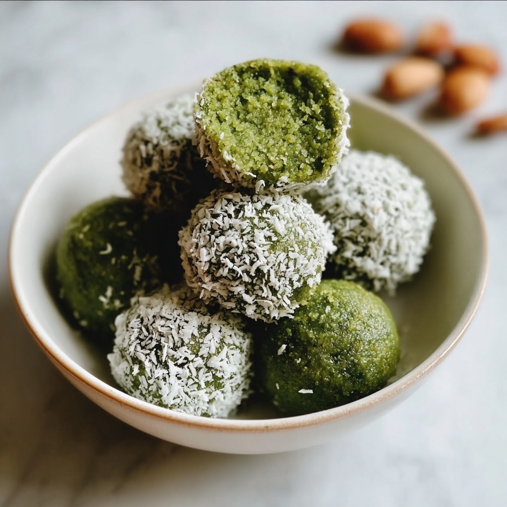 Delicious Matcha Coconut Protein Balls for Quick Energy Boost Recipe - Recipe Image