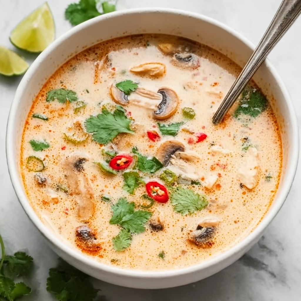 Slow Cooker Tom Kha Soup (Thai Coconut Chicken Soup) Recipe - Recipe Image