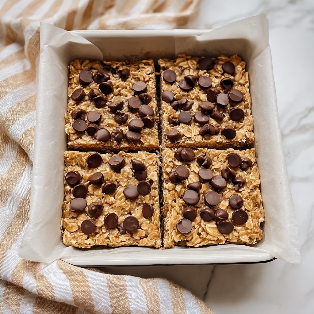 Chocolate Chip Peanut Butter Granola Cookie Bars Recipe - Recipe Image