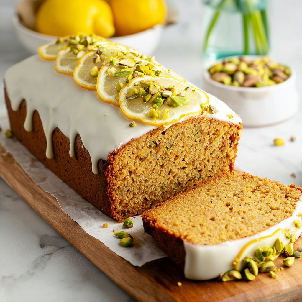Vegan Pistachio Lemon Olive Oil Cake Recipe - Recipe Image