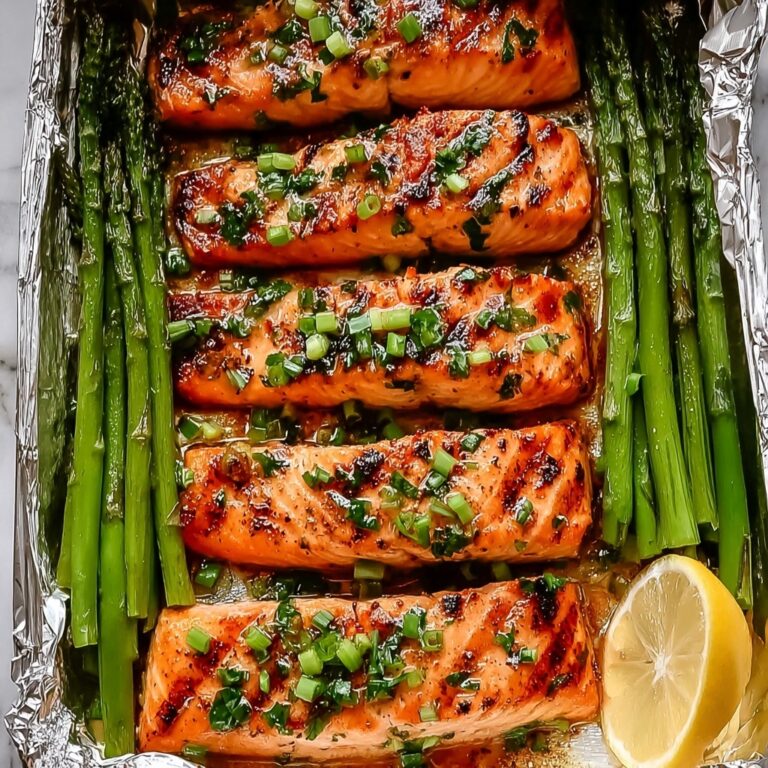 Baked Salmon in Foil with Asparagus Recipe