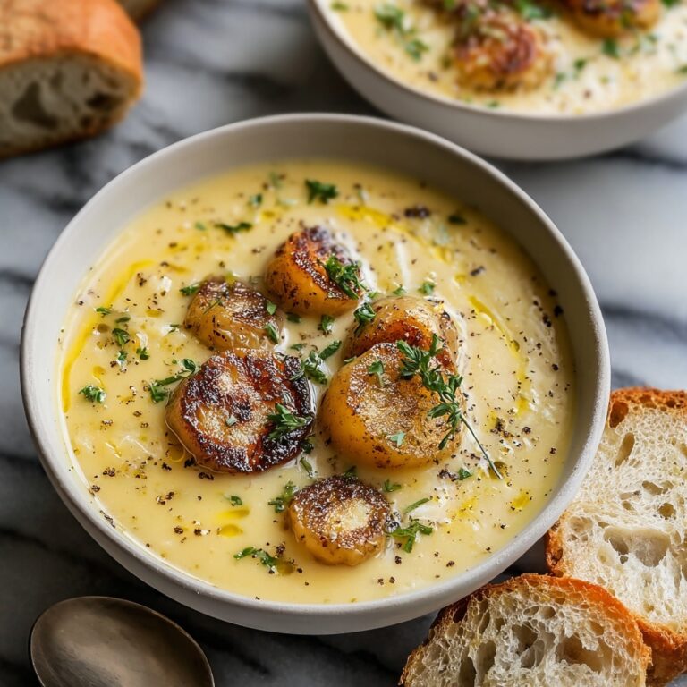 Hearty Cheddar Garlic Herb Potato Soup Recipe