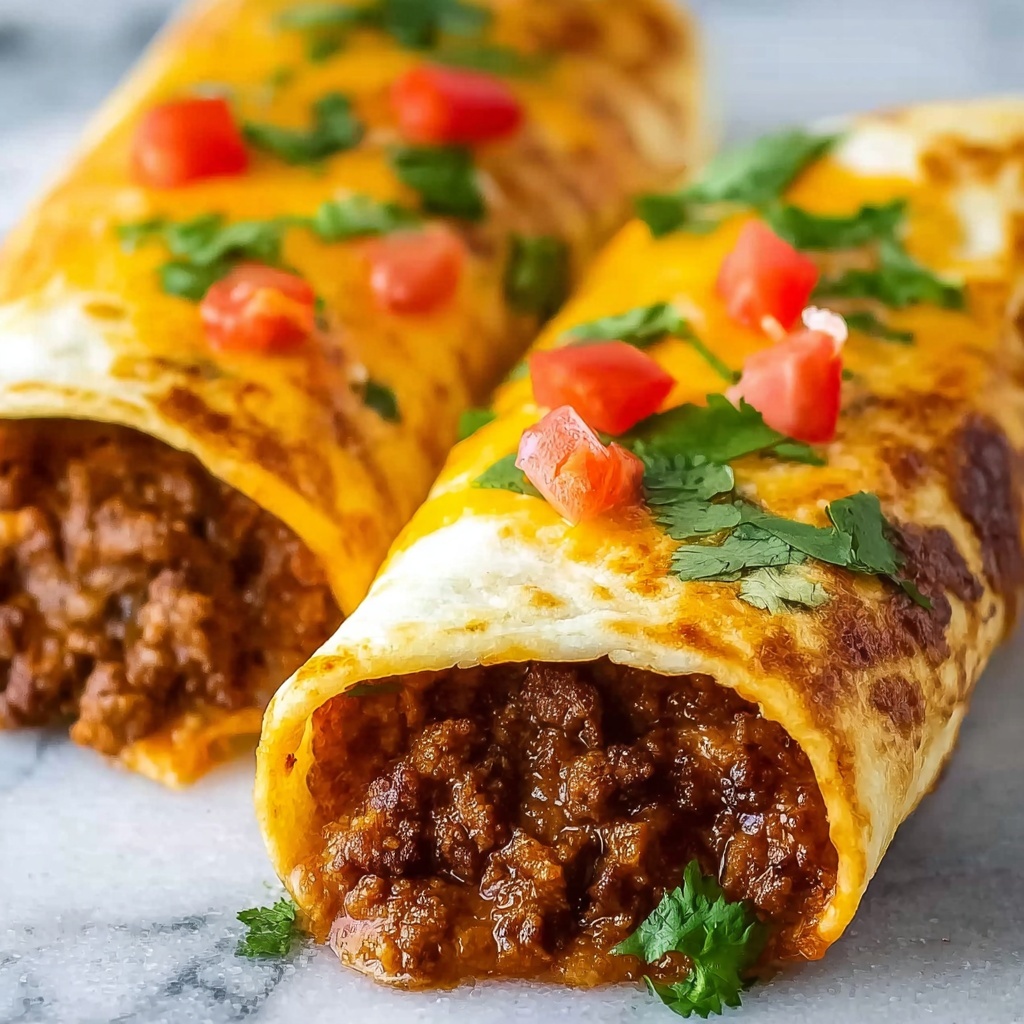 Beef and Cheese Chimichangas Recipe - Recipe Image