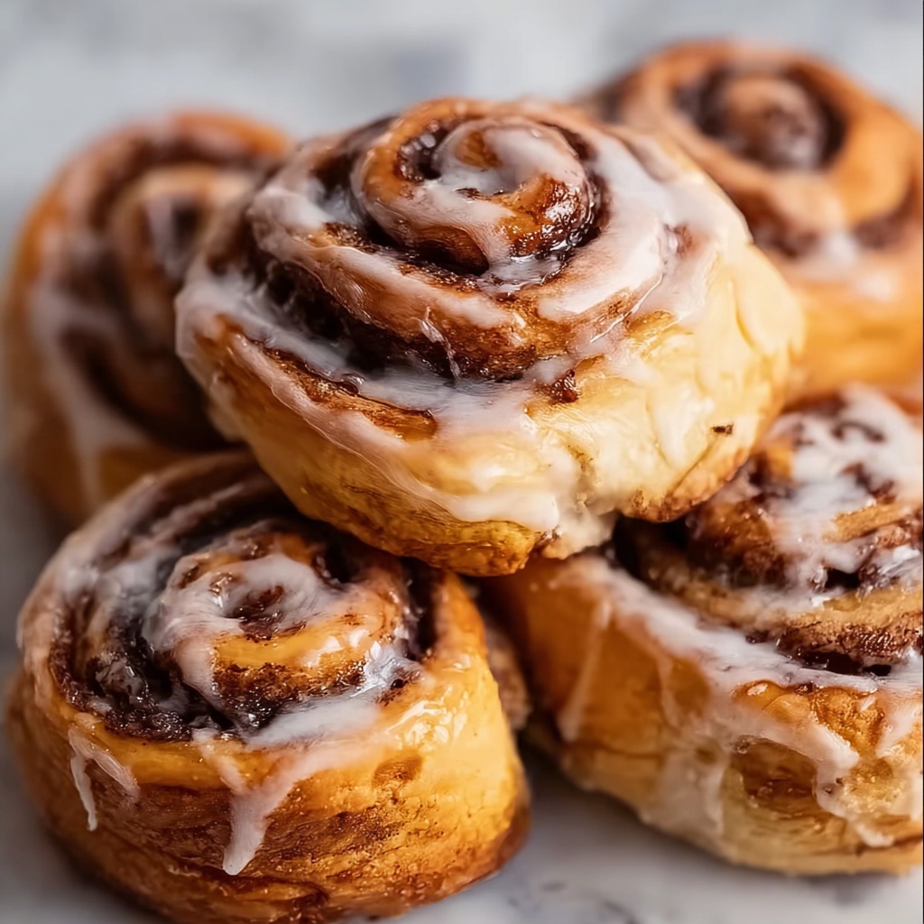Puff Pastry Cinnamon Rolls with Maple Glaze Recipe - Recipe Image