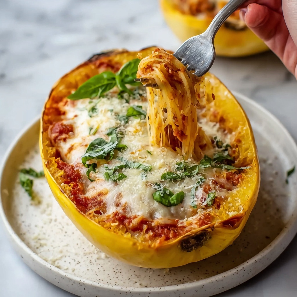 Chicken Parmesan Stuffed Spaghetti Squash Recipe - Recipe Image