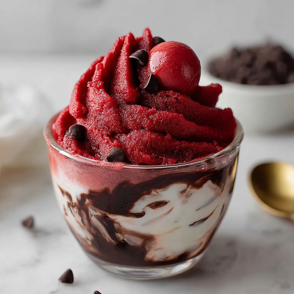 The Best Edible Red Velvet Cookie Dough Recipe - Recipe Image