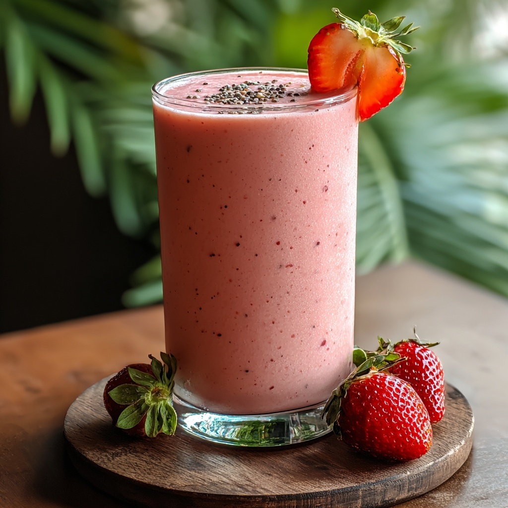 Fat Burning Strawberry Smoothie Recipe - Recipe Image
