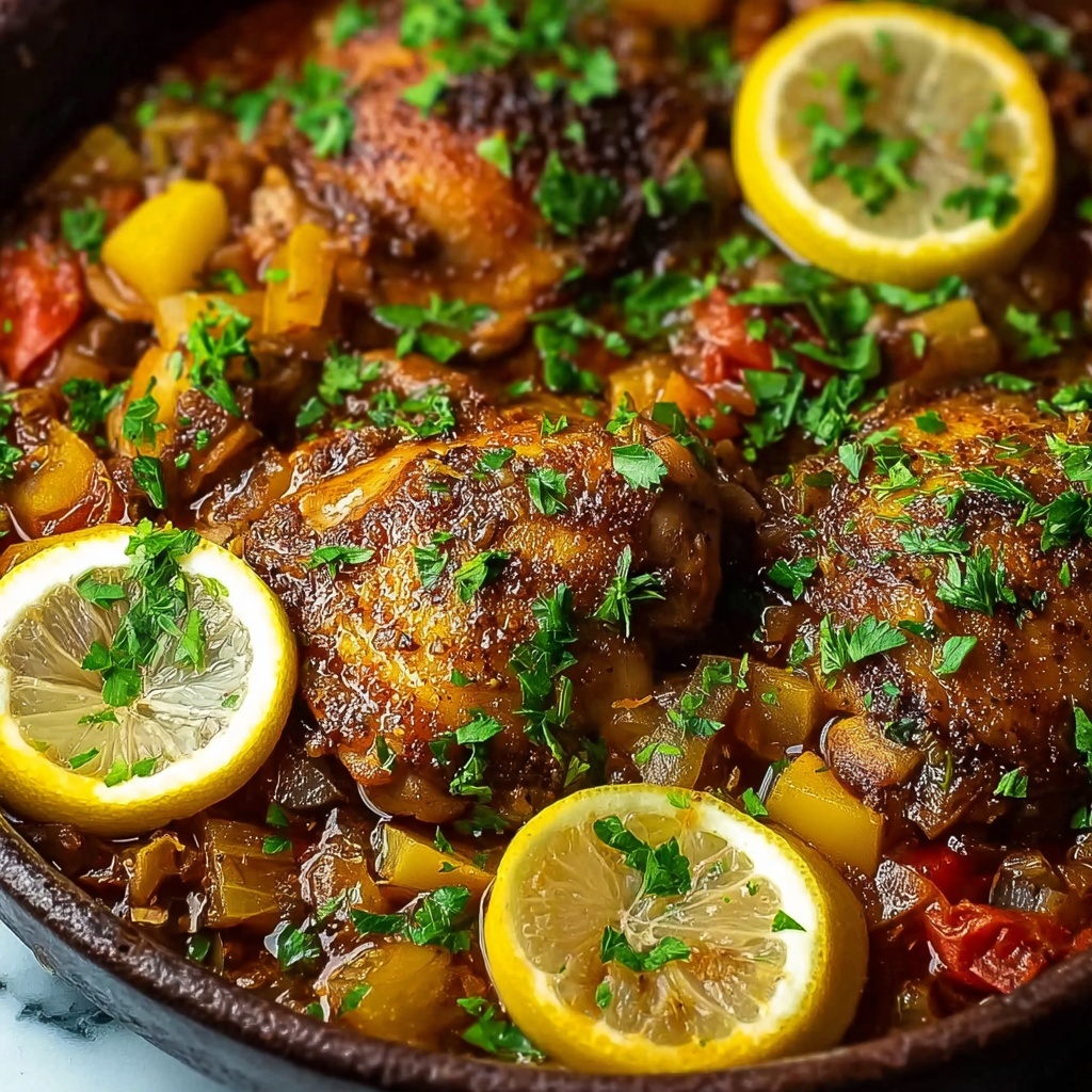 Moroccan Chicken with Spices, Olives, and Raisins Recipe - Recipe Image