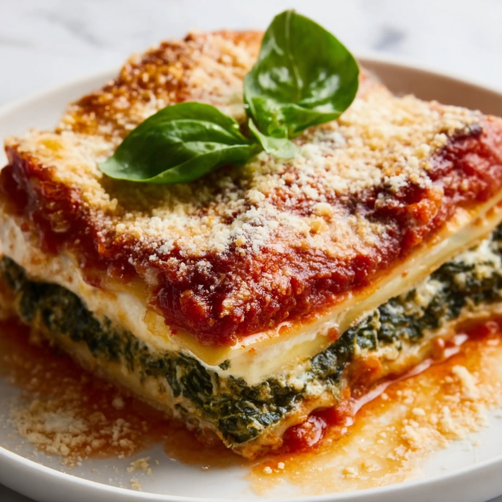 Eggplant Lasagna with Spinach and Mushrooms Recipe - Recipe Image