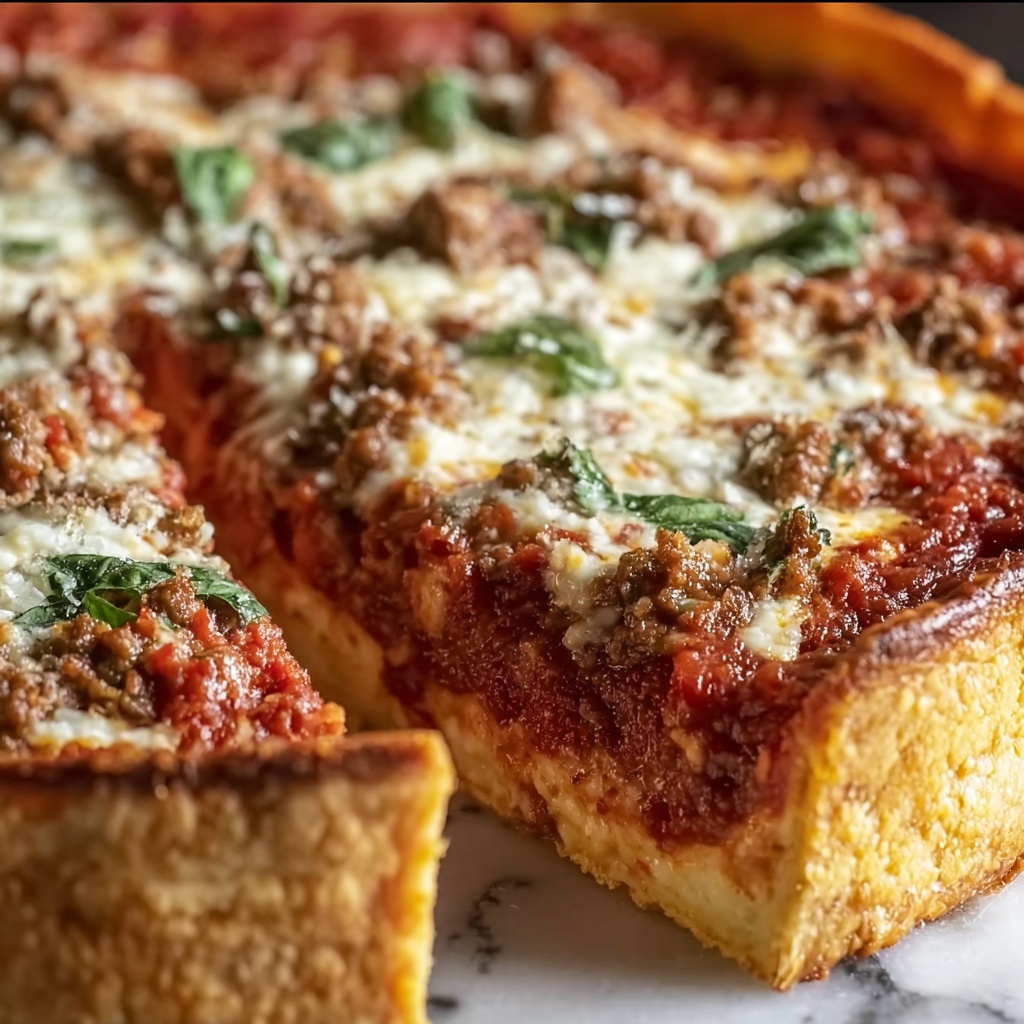 Chicago-Style Deep Dish Pizza Recipe - Recipe Image