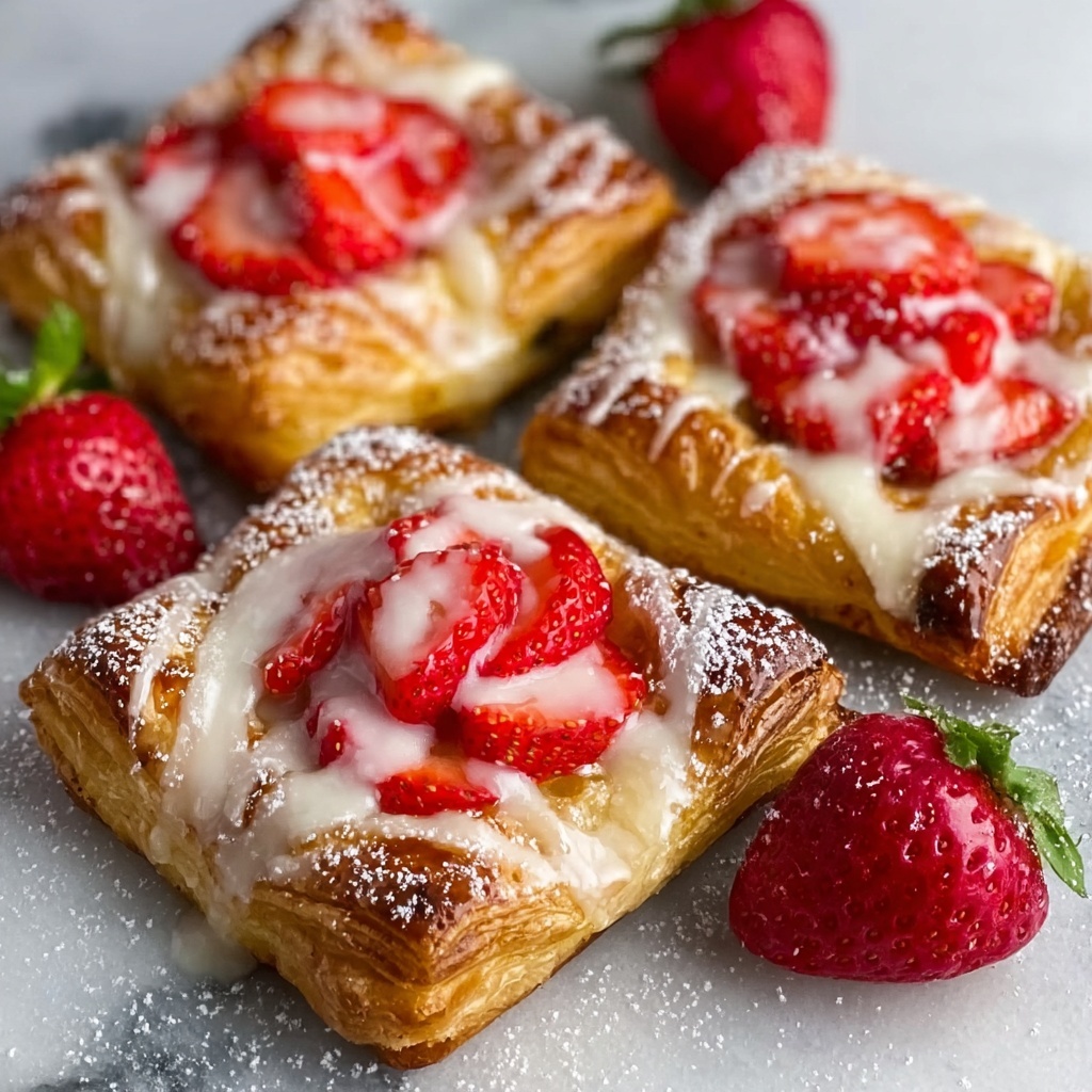 Strawberry Danish with Cream Cheese Filling Recipe - Recipe Image