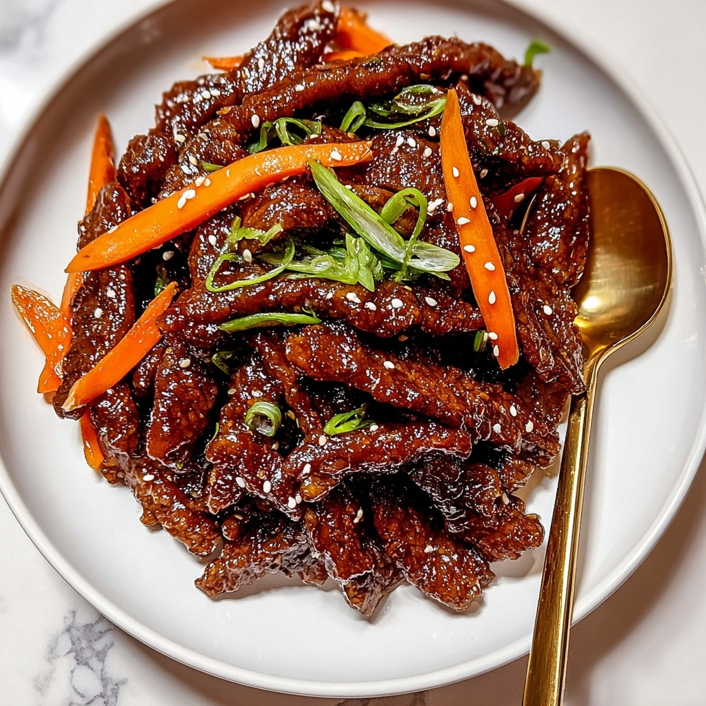Crispy Orange Beef with Spicy Ginger Sauce Recipe - Recipe Image