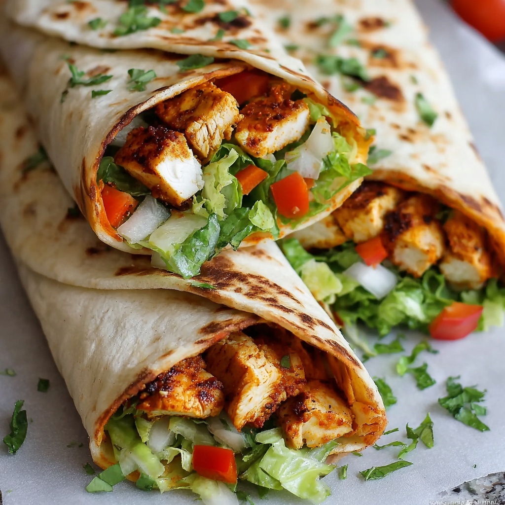 Grilled Garlic Chicken Wraps Recipe - Recipe Image