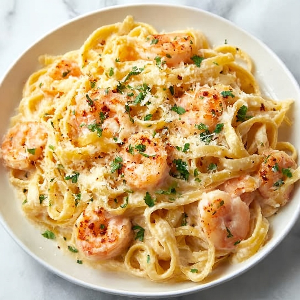Creamy Garlic Shrimp Pasta Recipe - Recipe Image