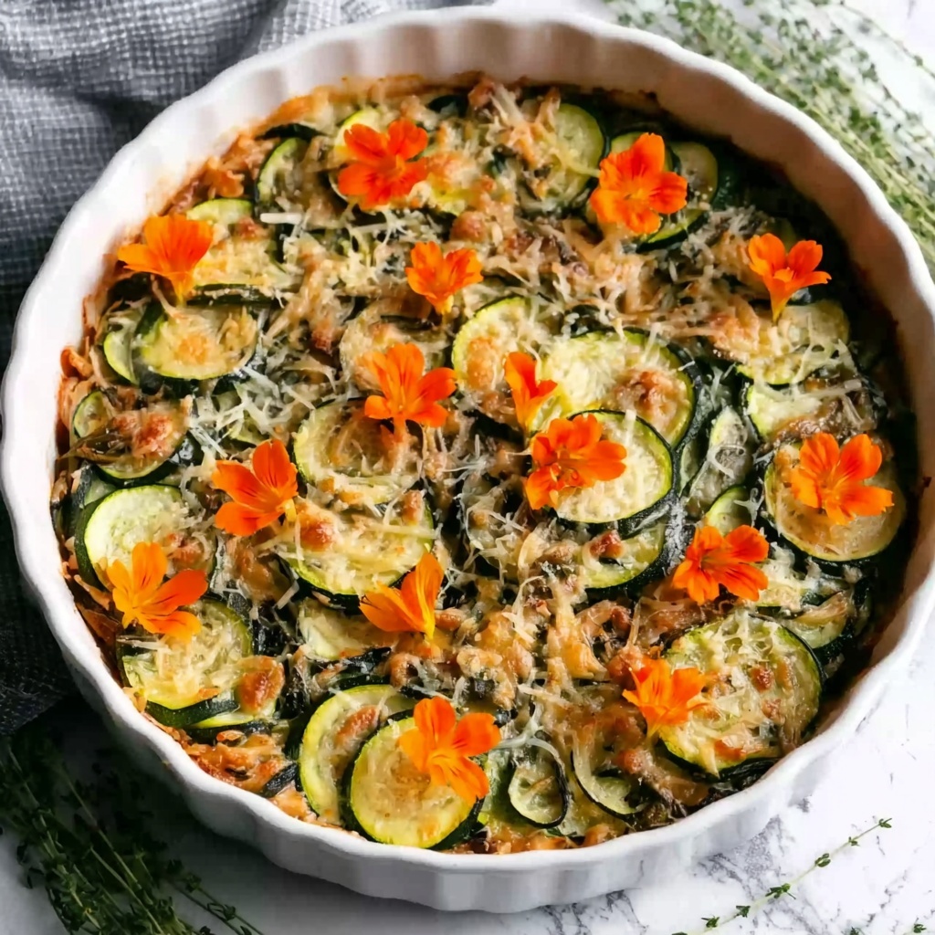Savory Ground Turkey Zucchini Casserole Recipe - Recipe Image