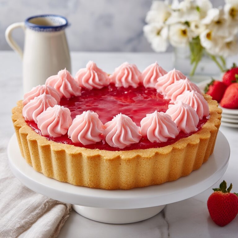 Rhubarb and Strawberry Cream Tart with Strawberry Meringue Recipe