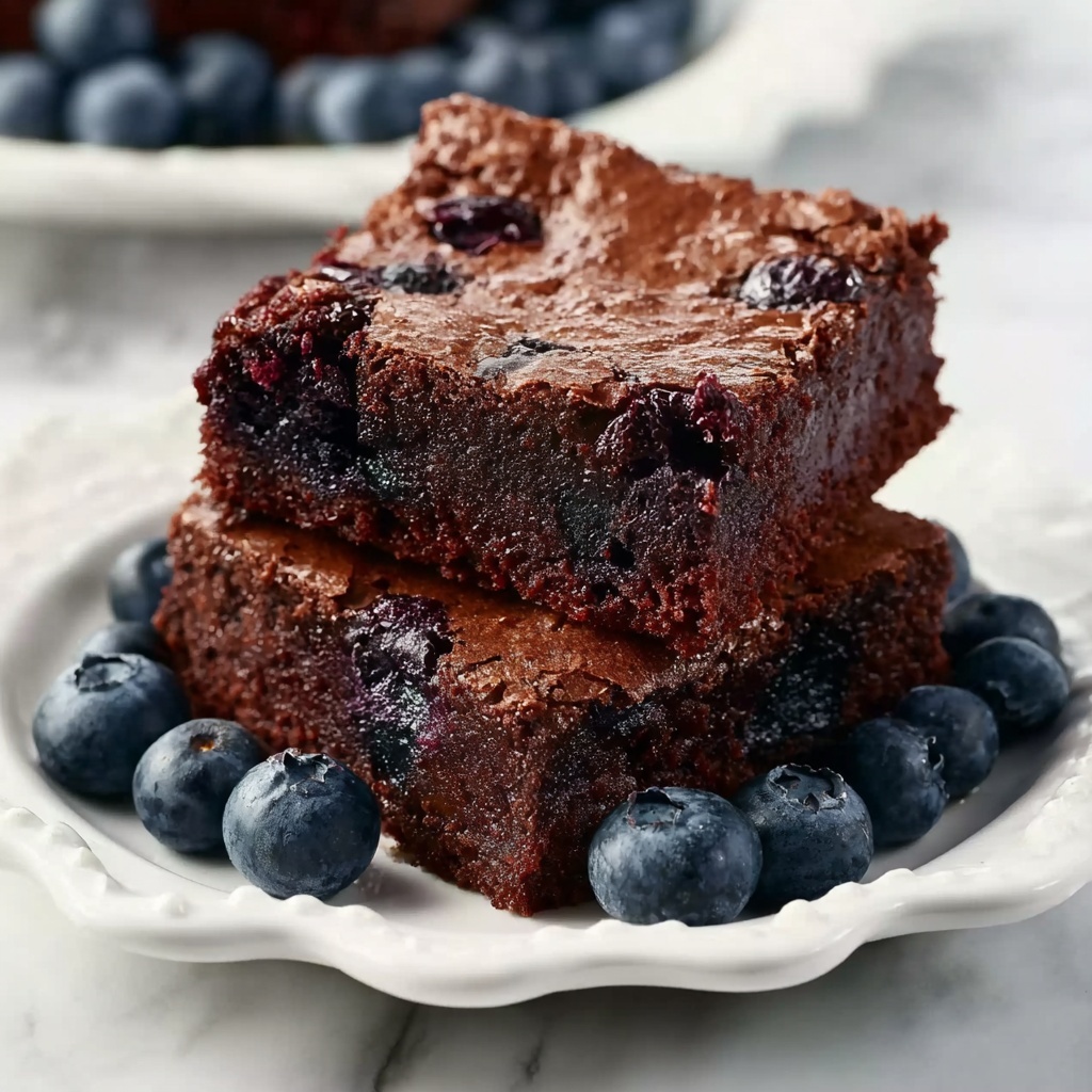Blueberry Chocolate Chip Brownies Recipe - Recipe Image