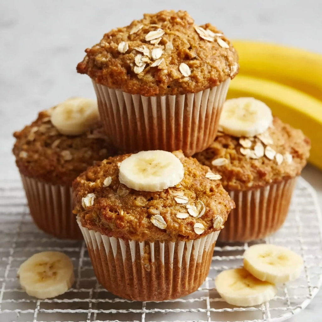 Banana Oatmeal Muffins with Cinnamon Streusel Recipe - Recipe Image