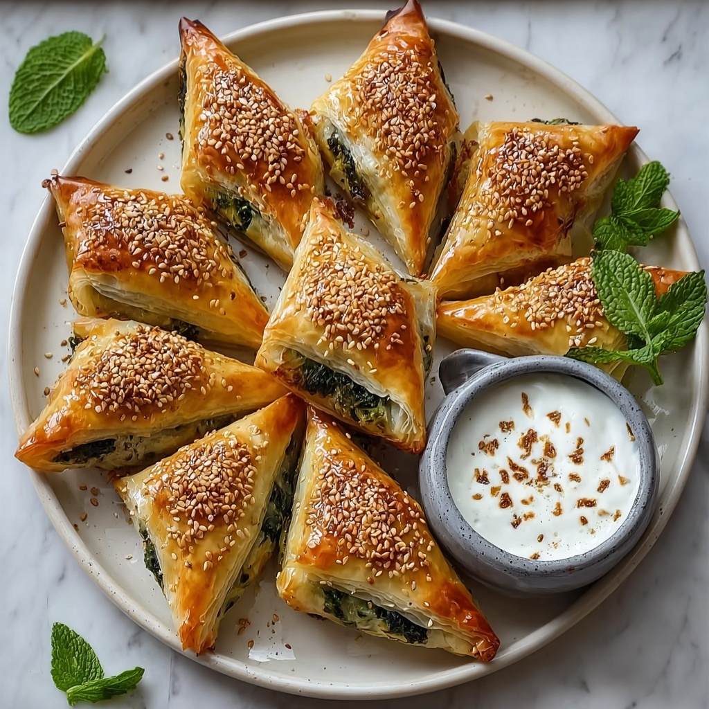 Lebanese Spinach Pies Recipe - Recipe Image