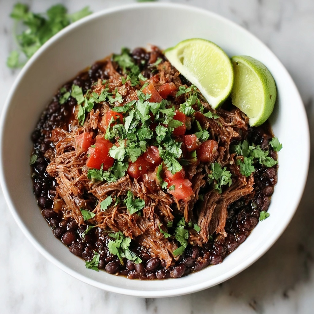 Cuban Shredded Beef with Black Beans Recipe - Recipe Image
