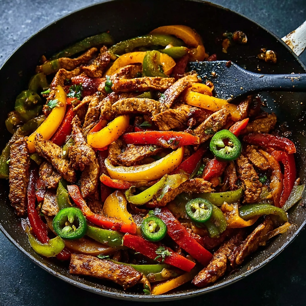 Skillet Chicken Fajitas with Creamy Jalapeño Verde Sauce Recipe - Recipe Image