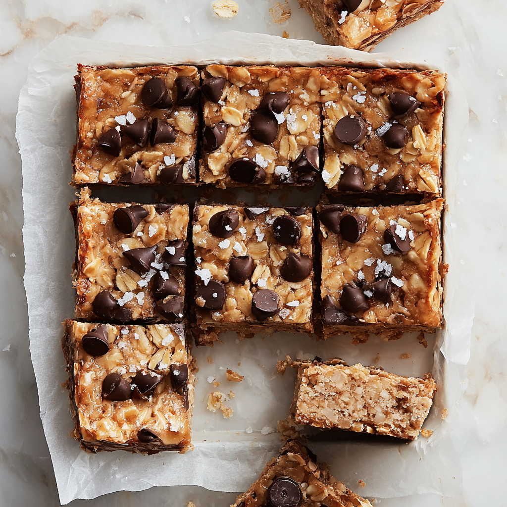 Healthy Chocolate Chip Oatmeal Bars Recipe - Recipe Image