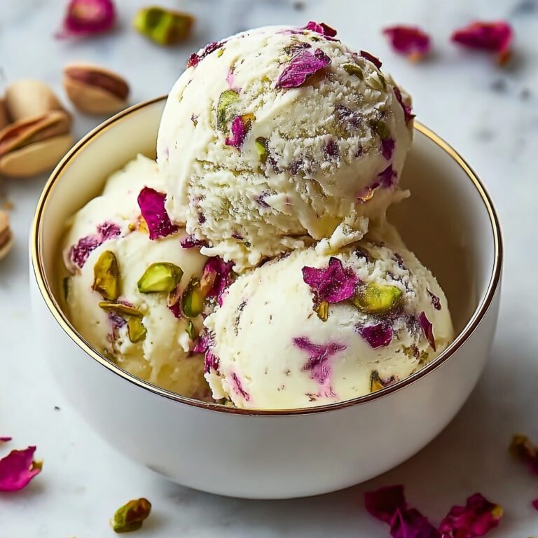 Rose Pistachio No-Churn Ice Cream Recipe