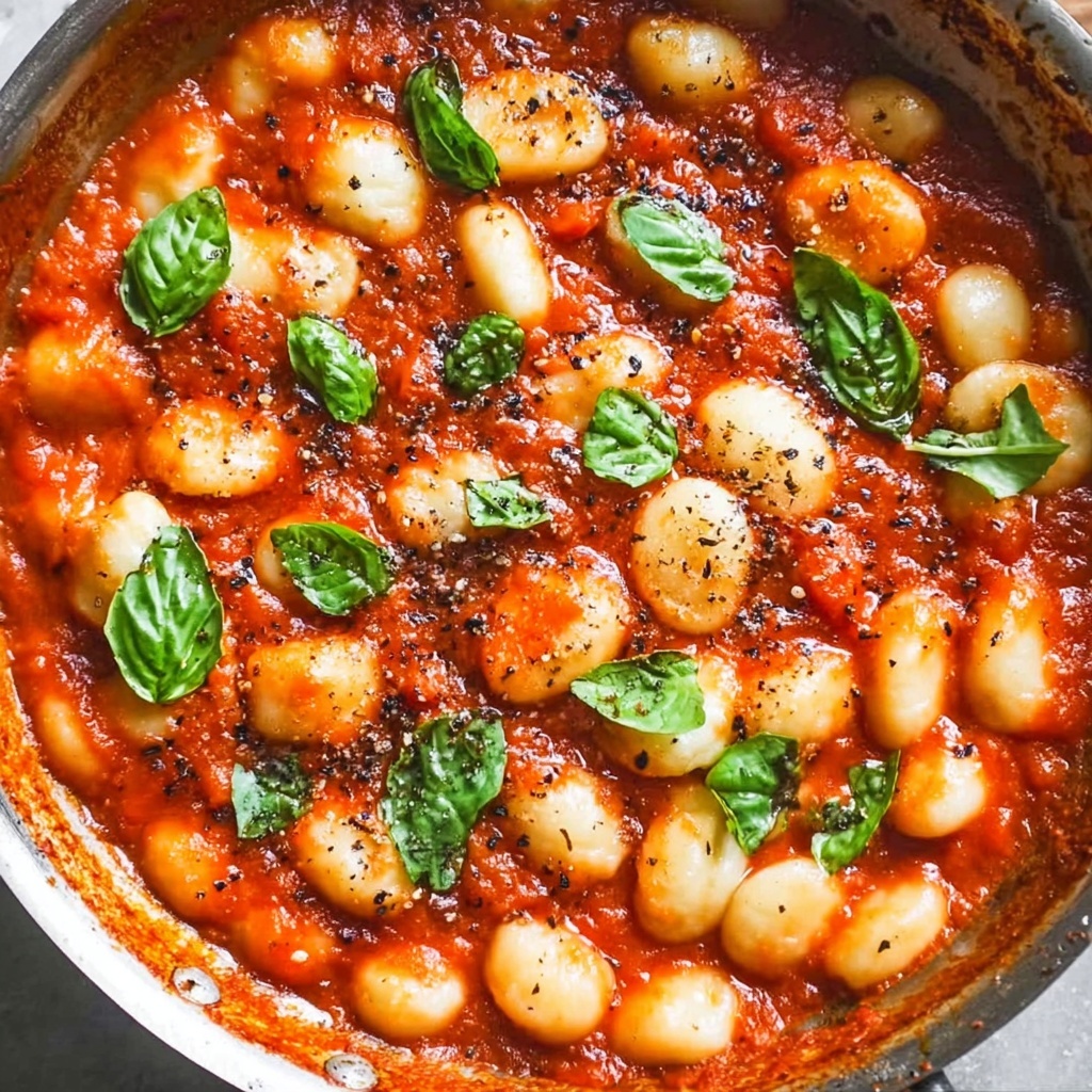 One Pot Tomato Gnocchi with Spinach Recipe - Recipe Image