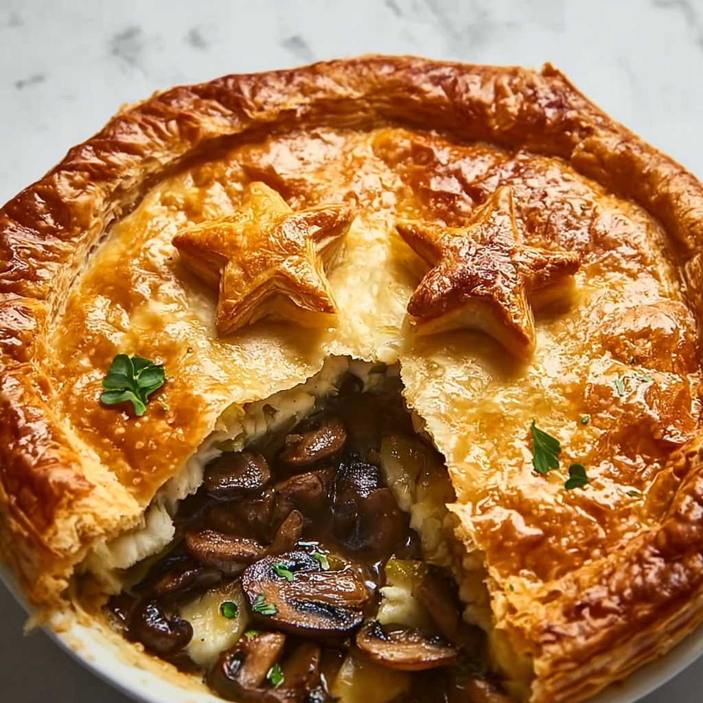 Irish Steak and Mushroom Pie Recipe - Recipe Image